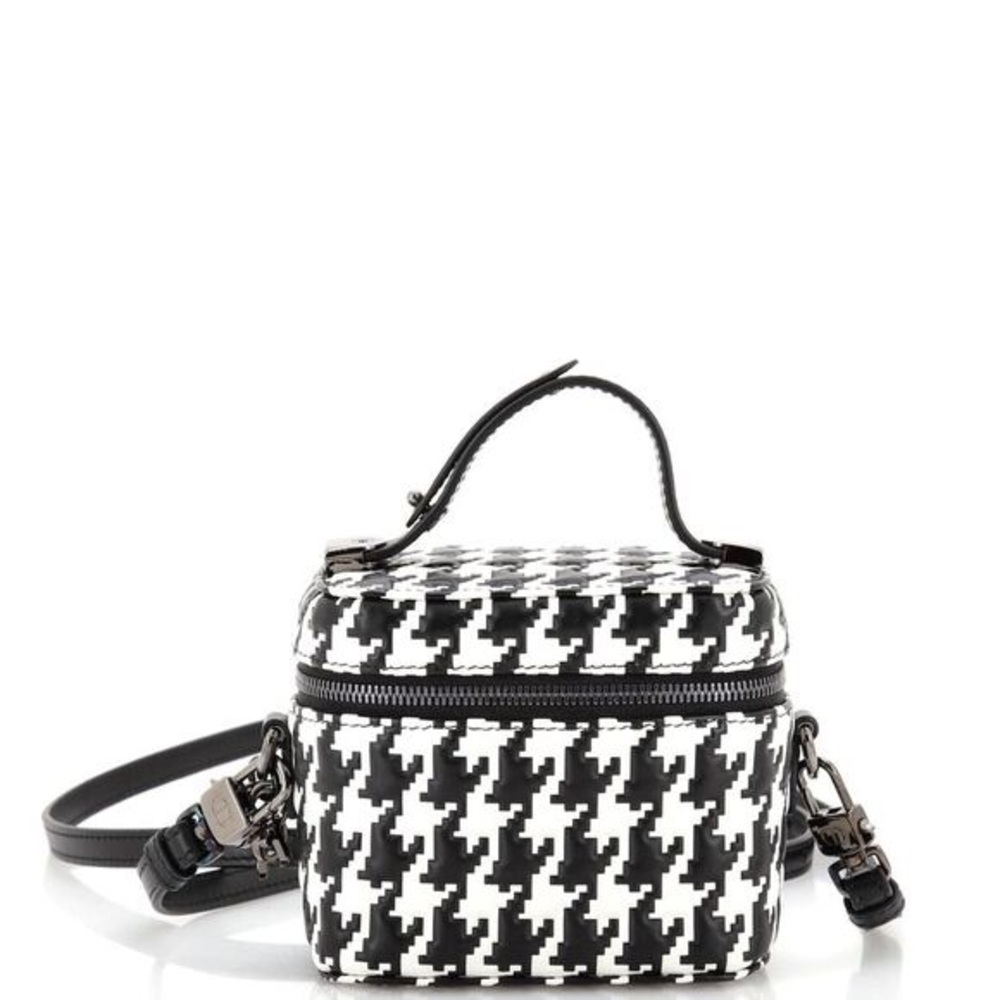 Like NEW! LADY DIOR Houndstooth Bag Micro Lady Dior Vanity Case - Picture 9 of 16